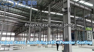 Aluminium anodiseerlijn met hoge capaciteit | Anodiseren+ED+poedercoating| 3 lijnen
