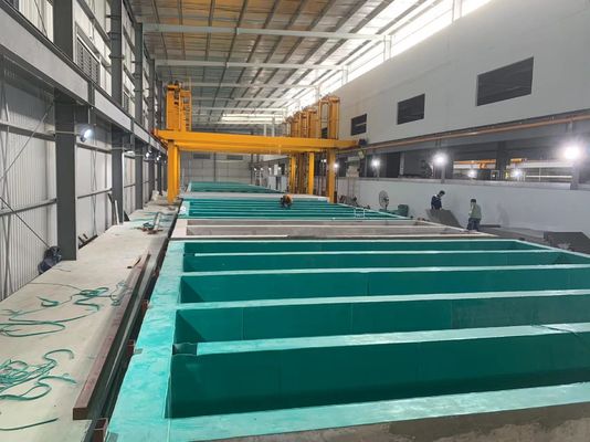 Horizontale anodisatielijnsysteem Behandeling Handmatige rekmethode