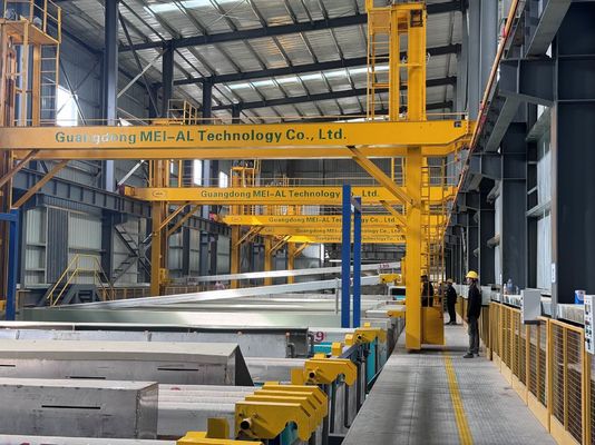 Automatische anodiseringslijn voor oppervlaktebehandeling van aluminium zonneprofielen met een capaciteit van 12000 T/jaar