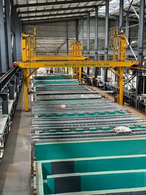 Goede prijs 750 T/M capaciteit Automatische horizontale anodiseringslijn voor 6061-6063 aluminiumlegering online