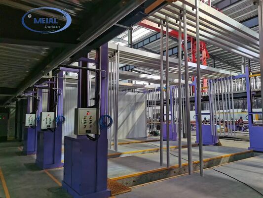 Goede prijs 200T/maand Capaciteit Anodische Oxidatie Productielijn met Remote Monitoring en Controle en 8-12 µm Anodiseerlaagdikte online