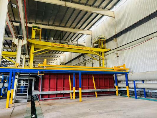 Goede prijs 500 ton/maand Volledig automatische anodiseringsproductielijn met 5-25 μm filmdikte voor aluminiumprofielen online