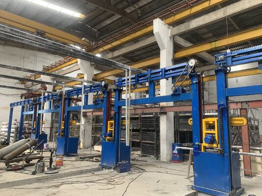 Goede prijs 1200T/M capaciteit Halfautomatische anodiseringslijn voor aluminium met een profiellengte van 6500 mm online