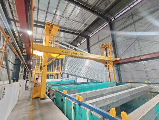 Goede prijs 120-150 Ton/Maand Capaciteit Architectonische Kwaliteit Zwavelzuur Anodiseerproductielijn voor Aluminium Trapleuningen van 6500 mm Online